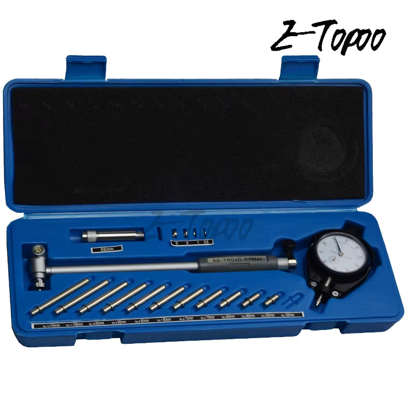 2" - 6" 0.001" Deep Engine Hole Measurement 50-160Mm 0.01Mm Dial Bore Indicator Gauge