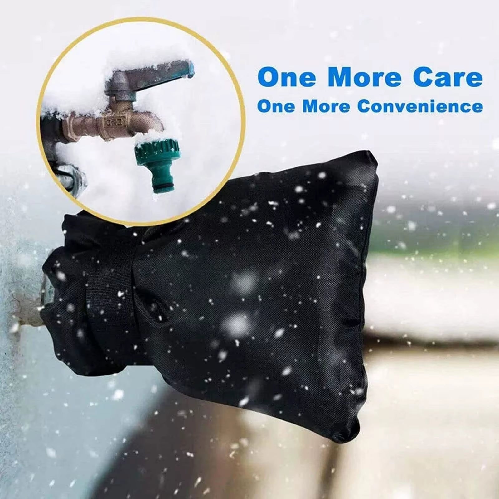 Outdoor Faucet Covers for Winter Freeze Protection, 2 Packs Faucet Insulation Cover Socks, Hose Bib Covers for Winter (15X20Cm)